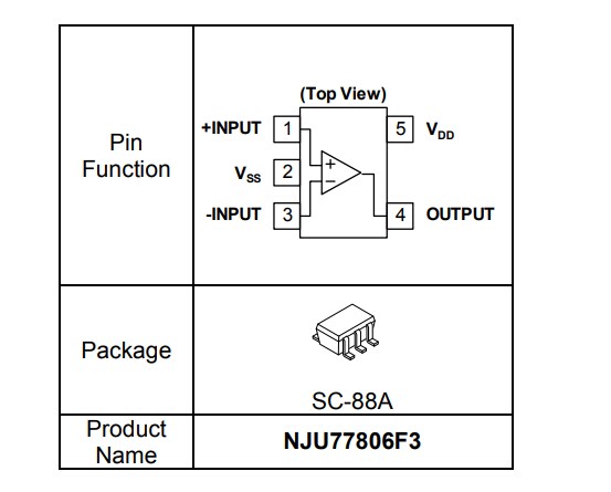 应用电路图 - Nisshinbo NJU77806运算放大器